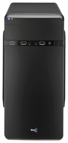 Корпус Aerocool Qs-180 черный w/o PSU mATX SECC 2*120mm 1*80mm fan 2*USB2.0 USB3.0 e-SATA audio HD s